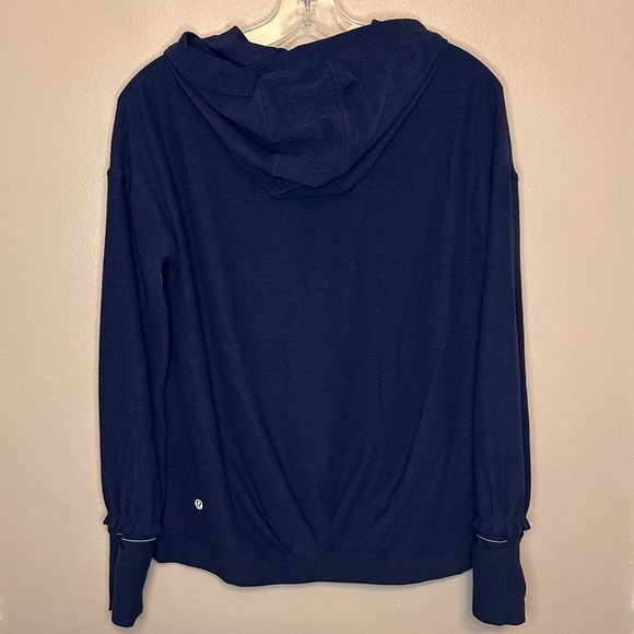 Lululemon Athletica Deep Blue Hooded Pullover Size 4 - Picture 6 of 7